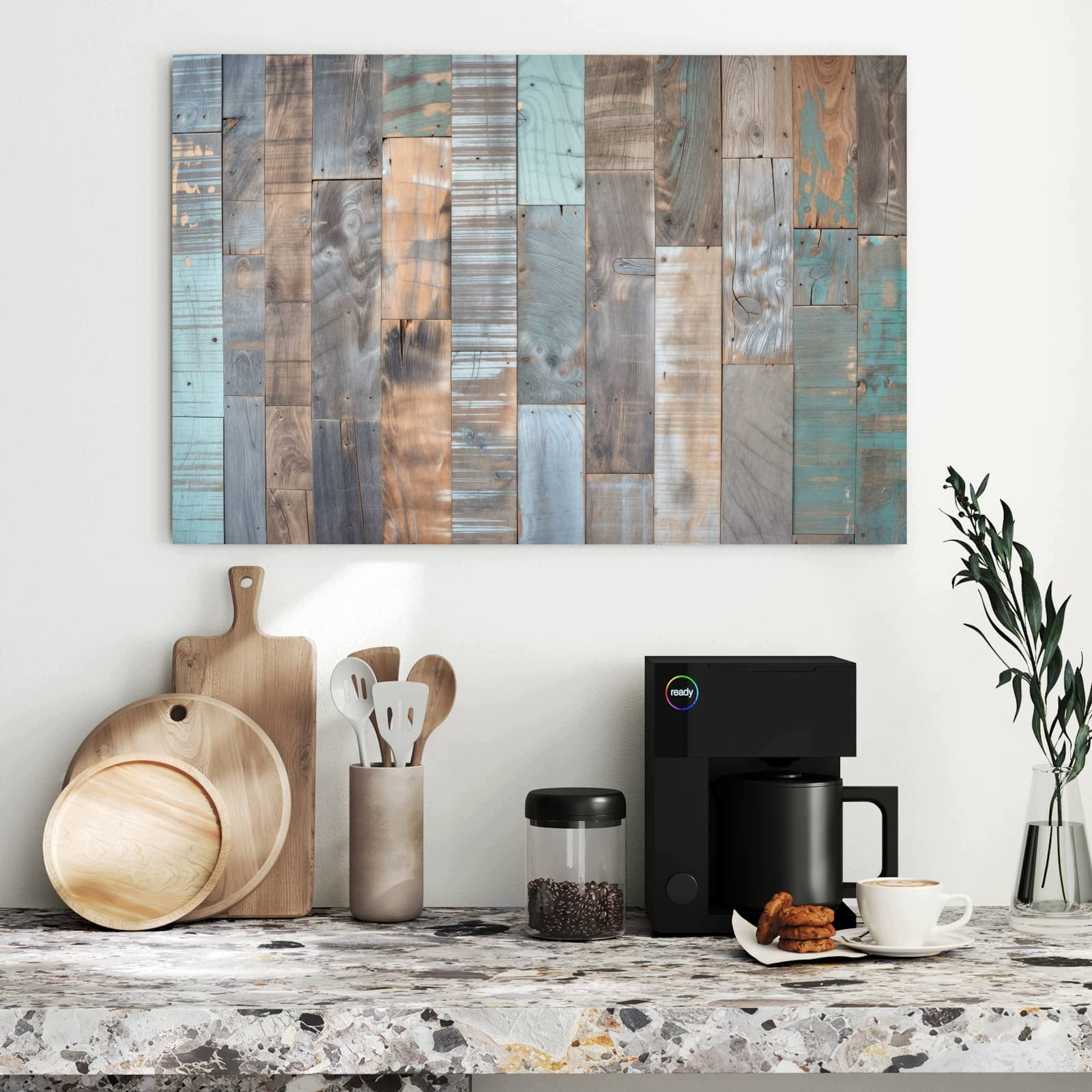 Magnetická tabule – obraz na zeď Vintage prkna – motiv 1 | 90 × 60 cm