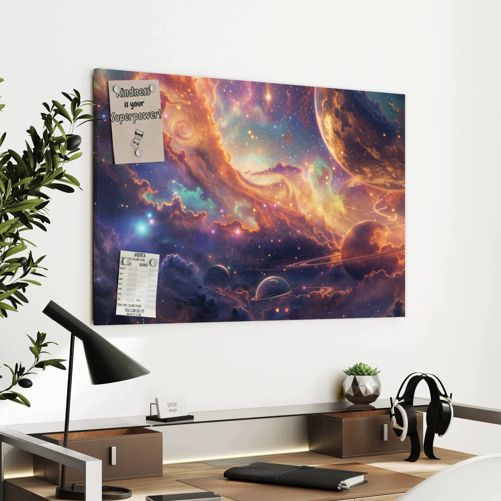 Magnetická tabule – obraz na zeď Galaxie fantasy | 90 × 60 cm