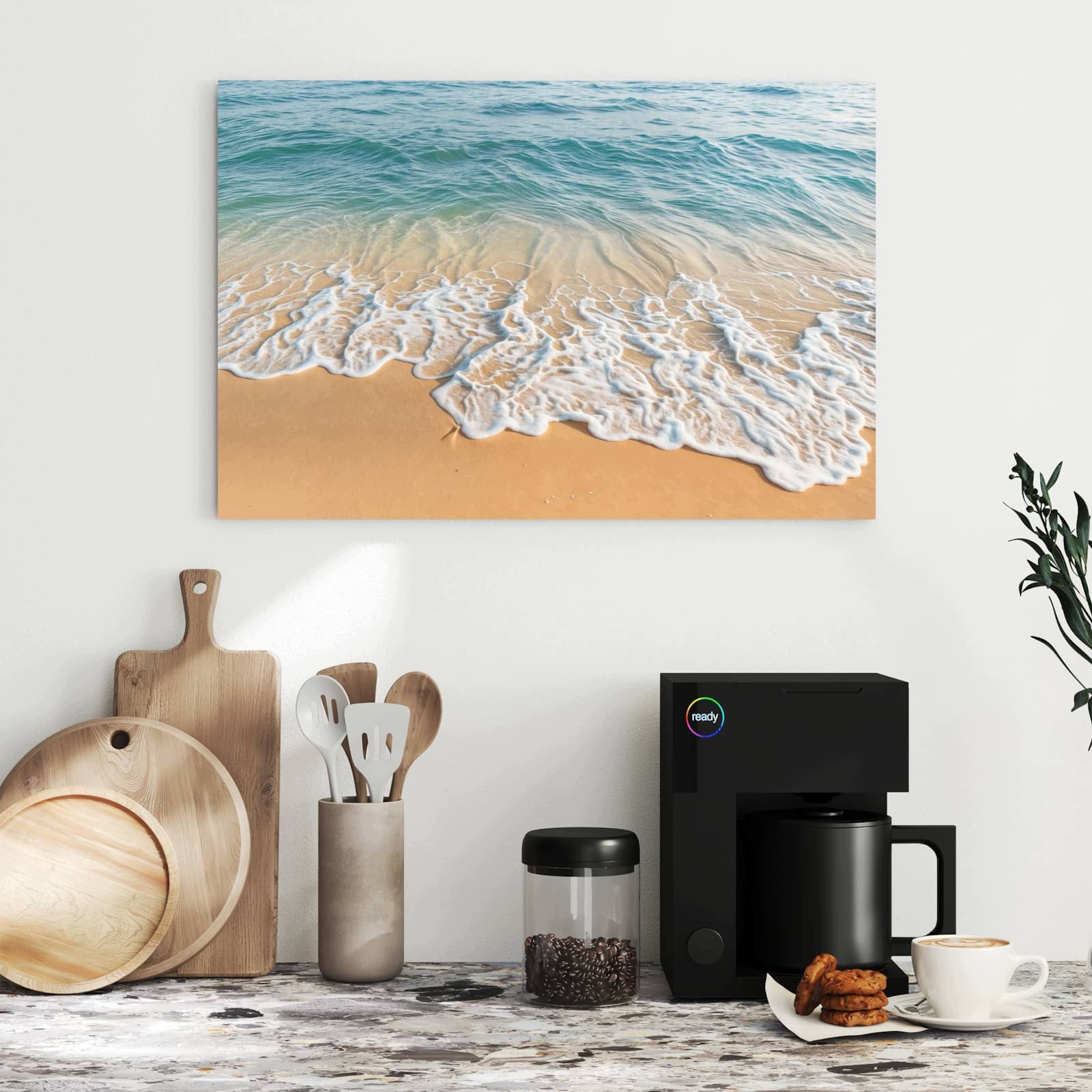 Magnetická tabule – obraz na zeď Vlny pláž | 60 × 40 cm