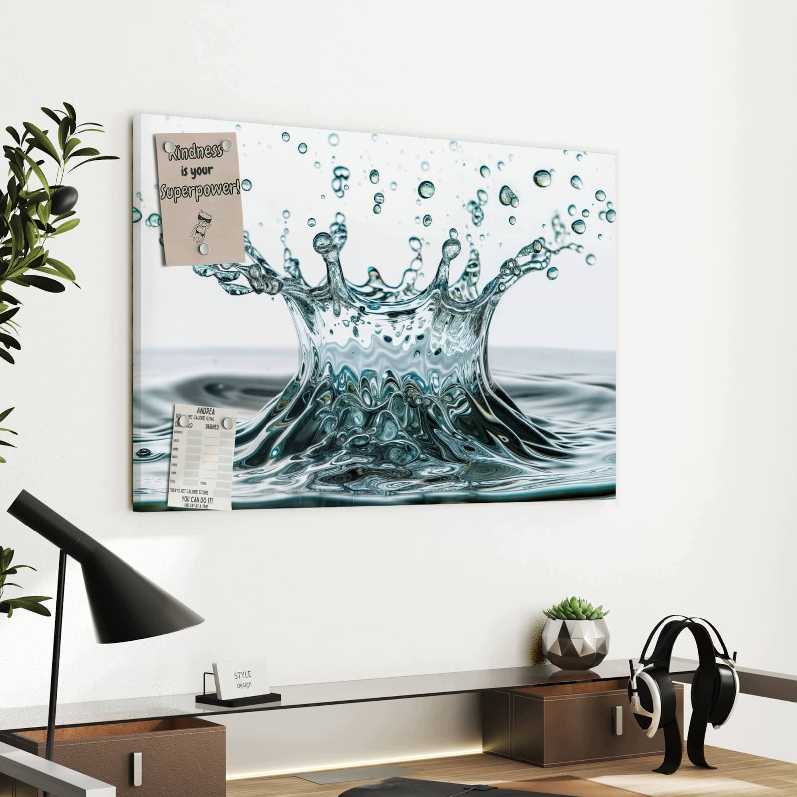 Magnetická tabule – obraz na zeď Kapky vody cákance | 60 × 40 cm