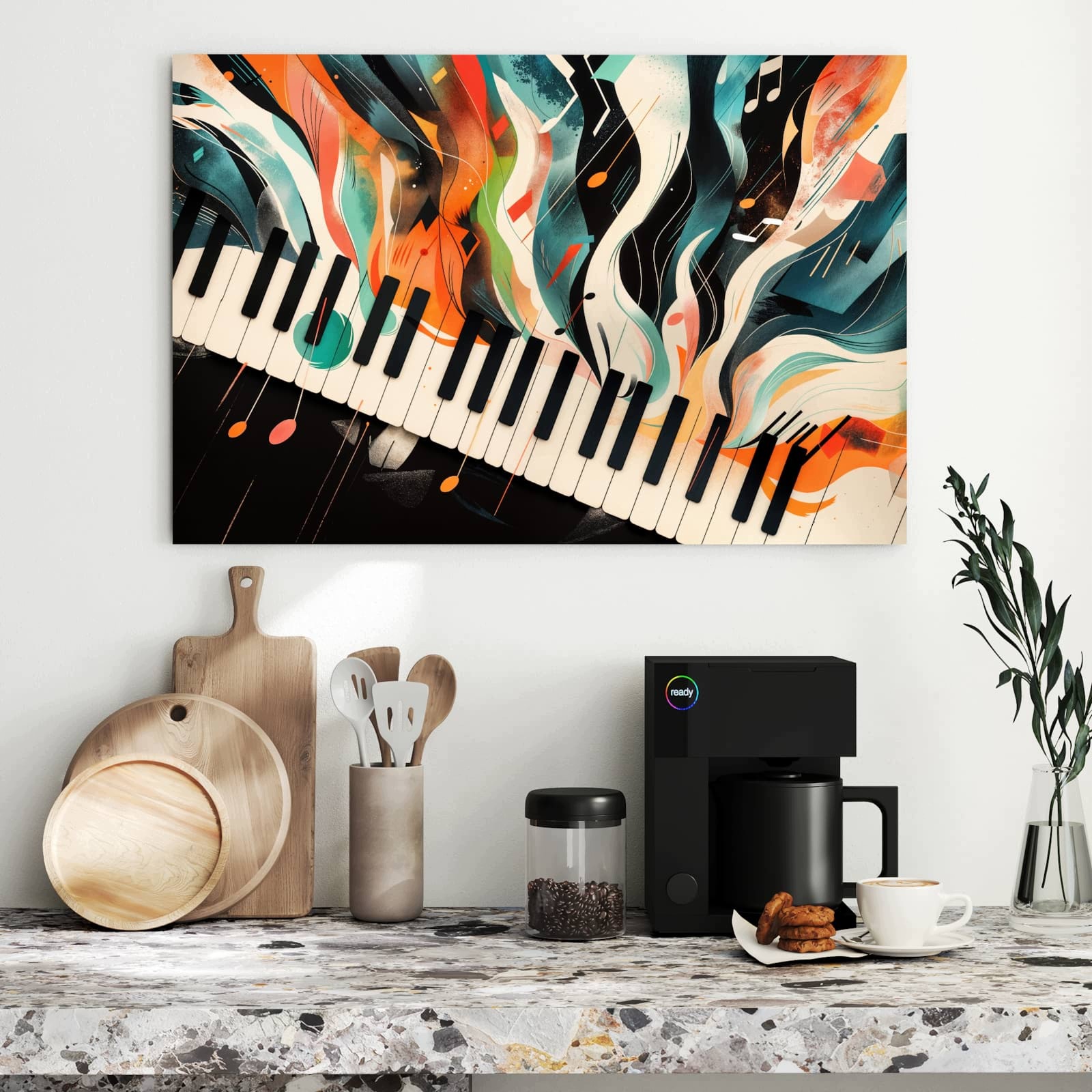 Magnetická tabule – obraz na zeď Barevný klavír | 90 × 60 cm