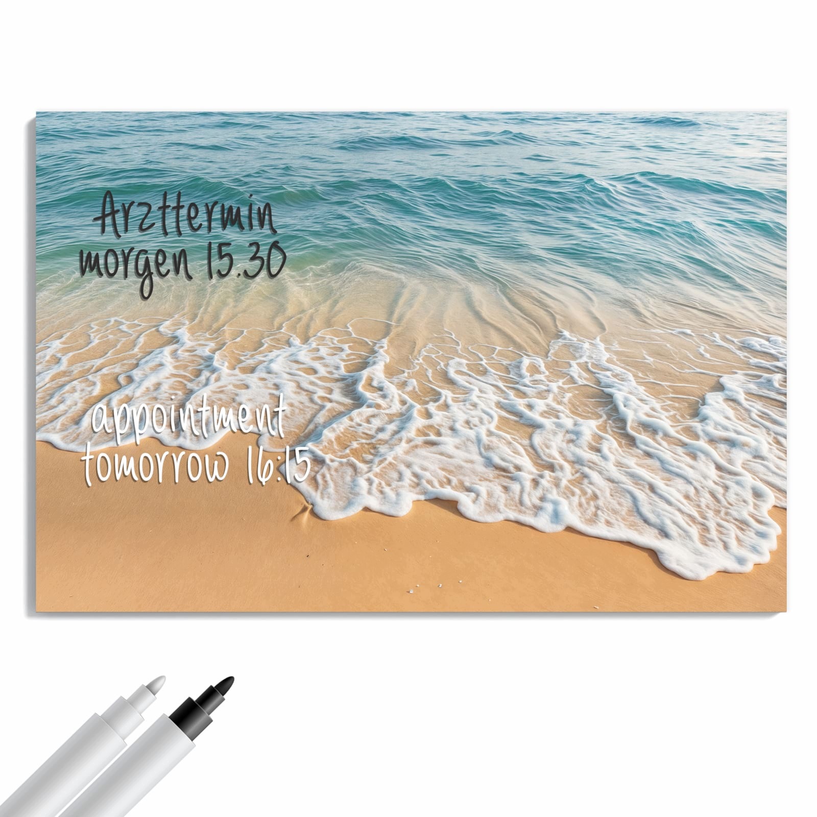 Magnetická tabule – obraz na zeď Vlny pláž | 90 × 60 cm
