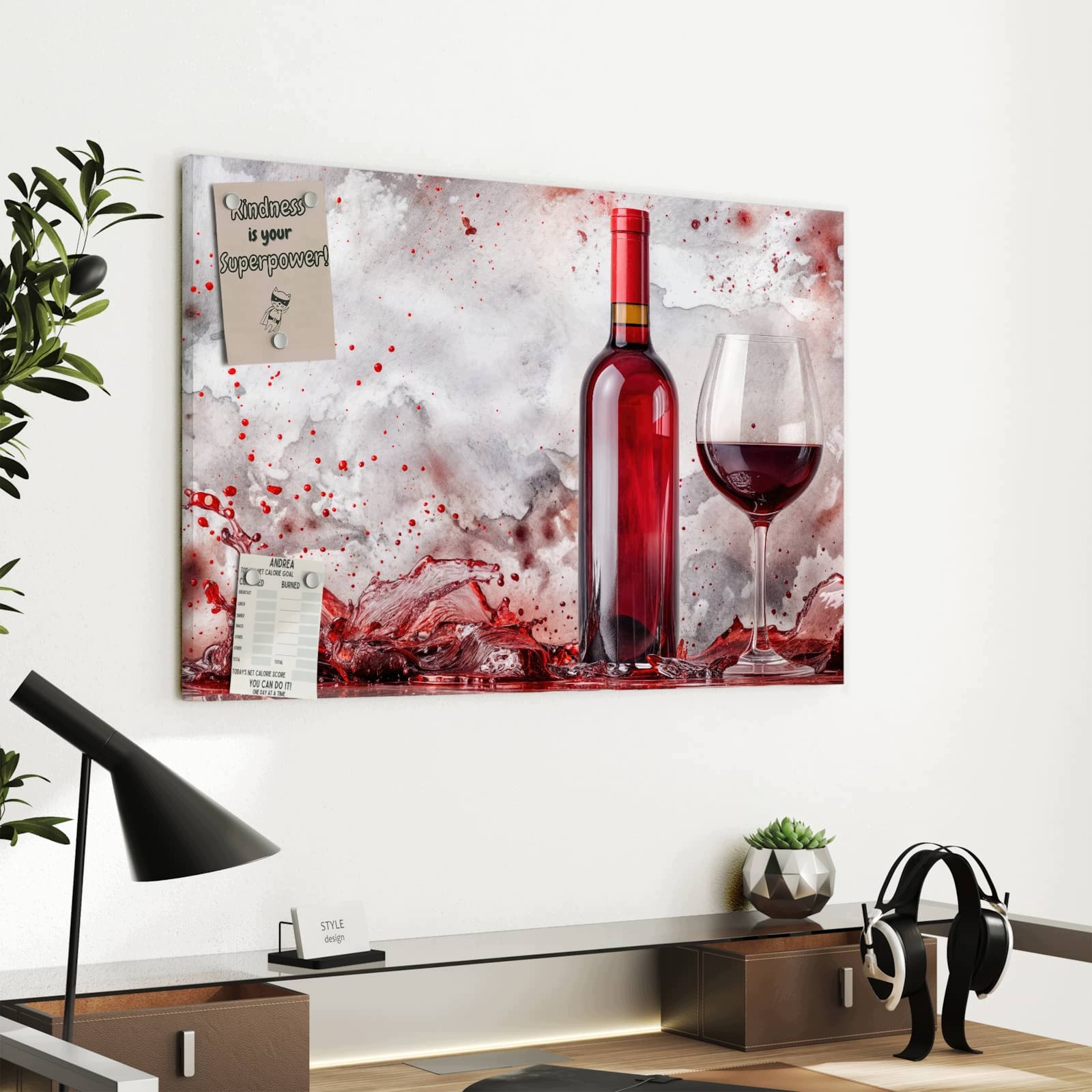 Magnetická tabule – obraz na zeď Kapky vody cákance | 90 × 60 cm