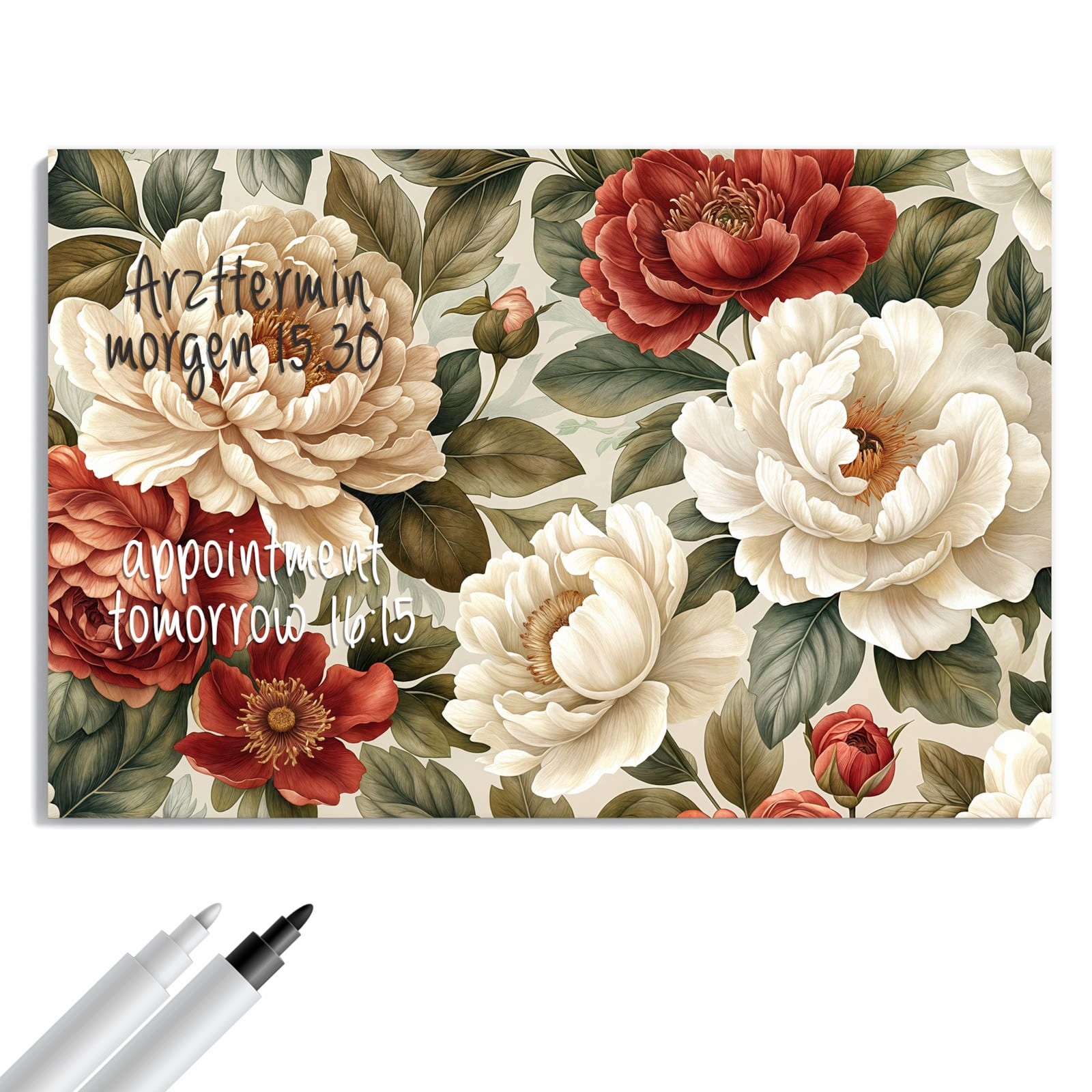 Magnetická tabule – obraz na zeď Květinový vzor – motiv 1 | 60 × 40 cm