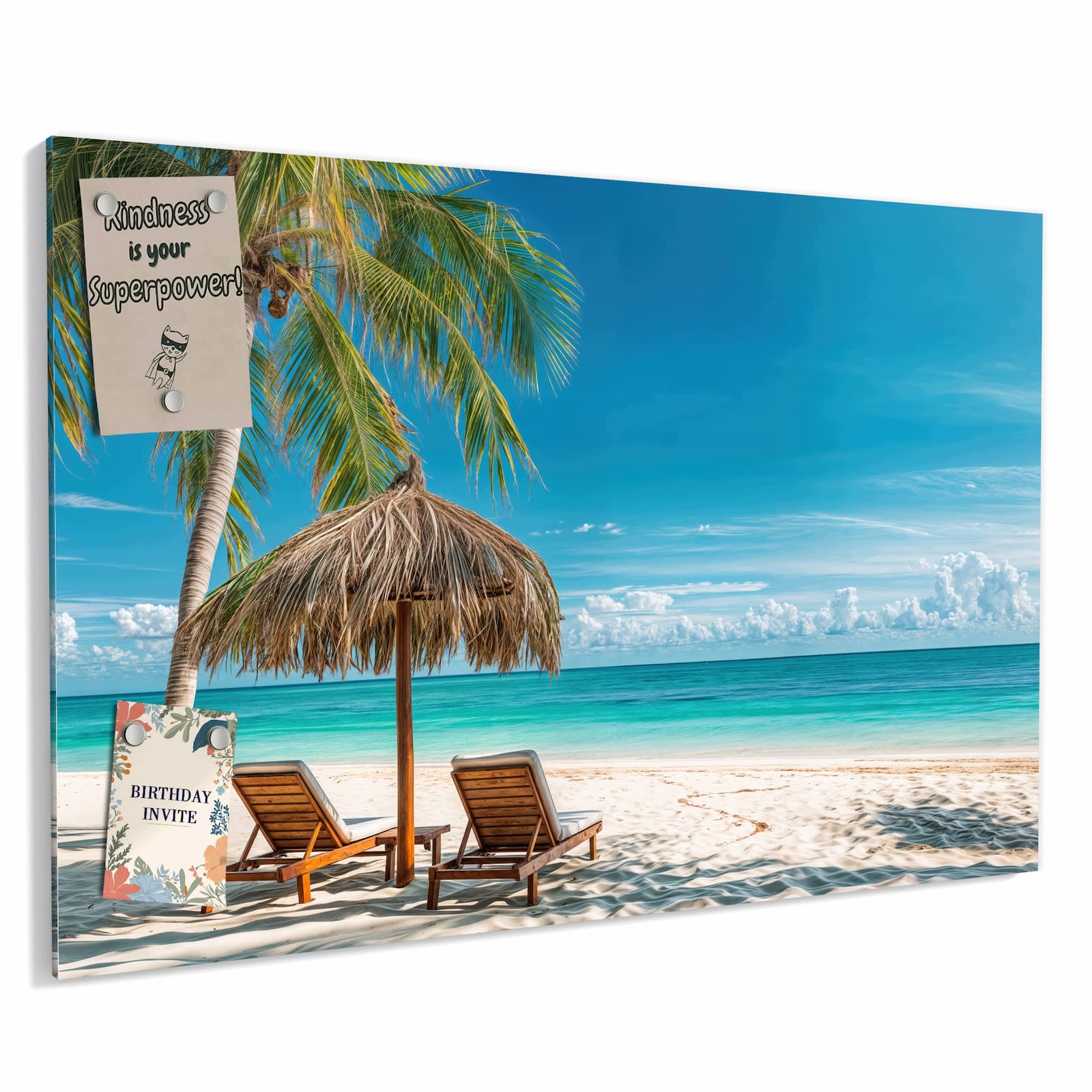 Magnetická tabule – obraz na zeď Plážový ráj | 90 × 60 cm
