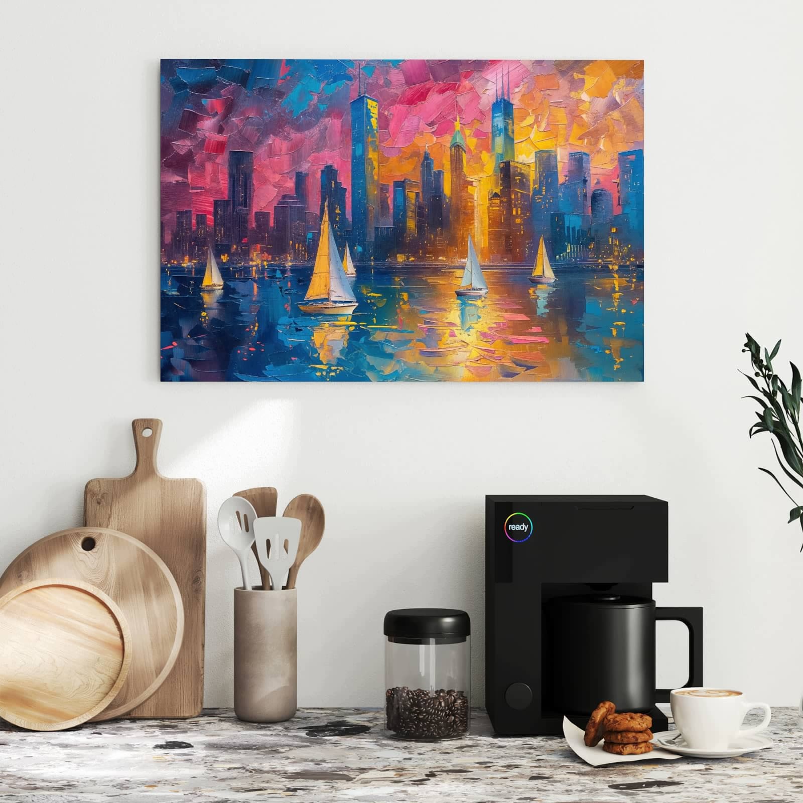 Magnetická tabule – obraz na zeď Romantický výhled na město | 60 × 40 cm