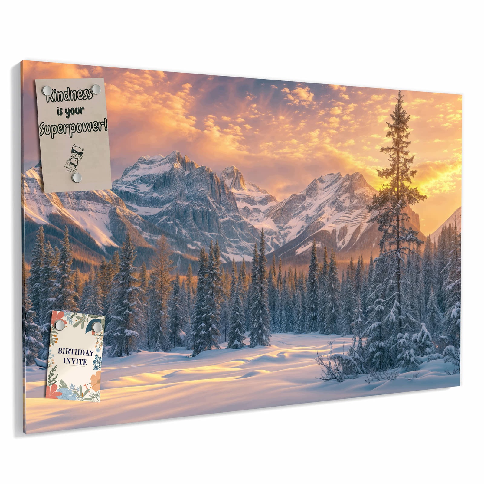 Magnetická tabule – obraz na zeď Horská krajina zima | 60 × 40 cm