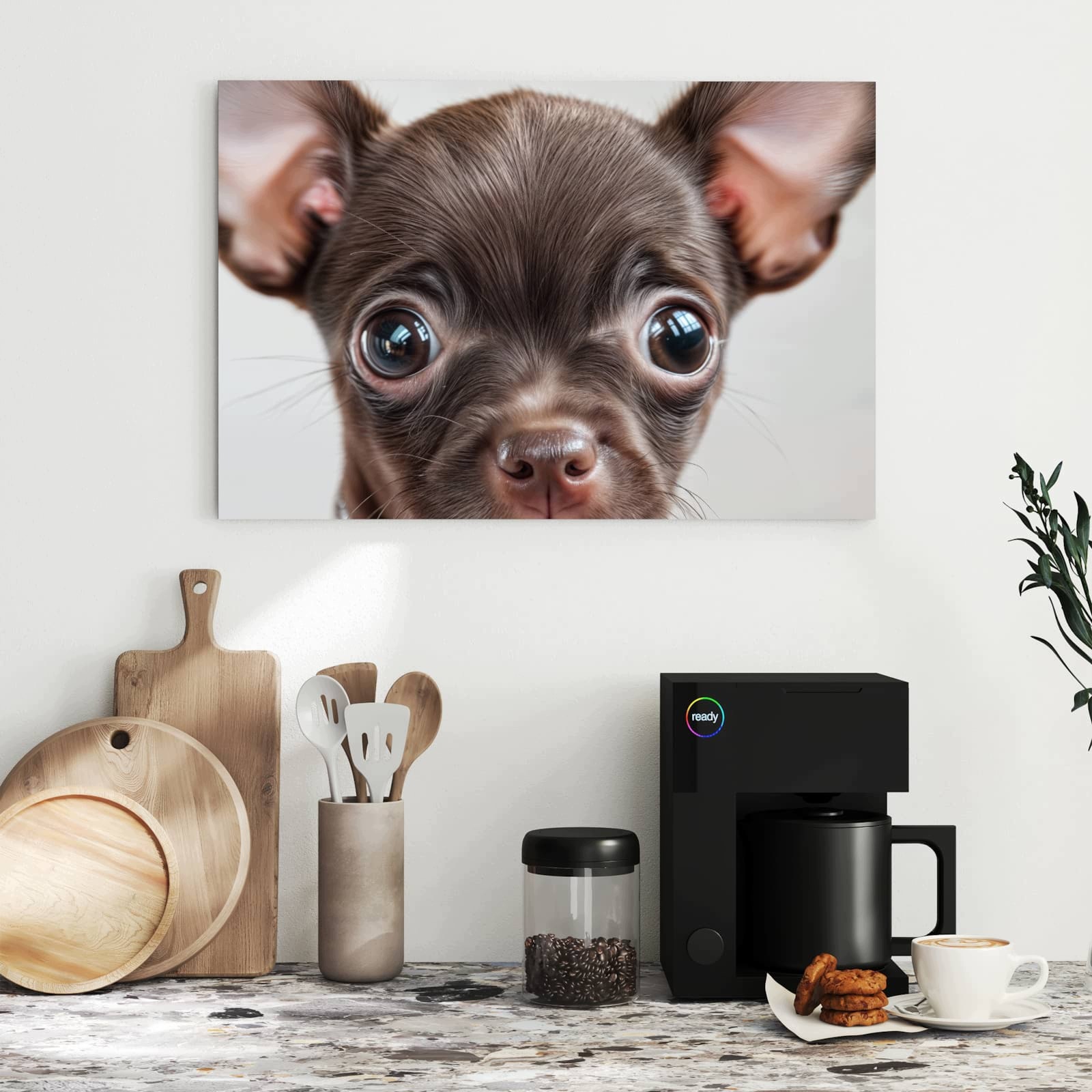 Magnetická tabule – obraz na zeď Roztomilý pohled štěněte | 60 × 40 cm