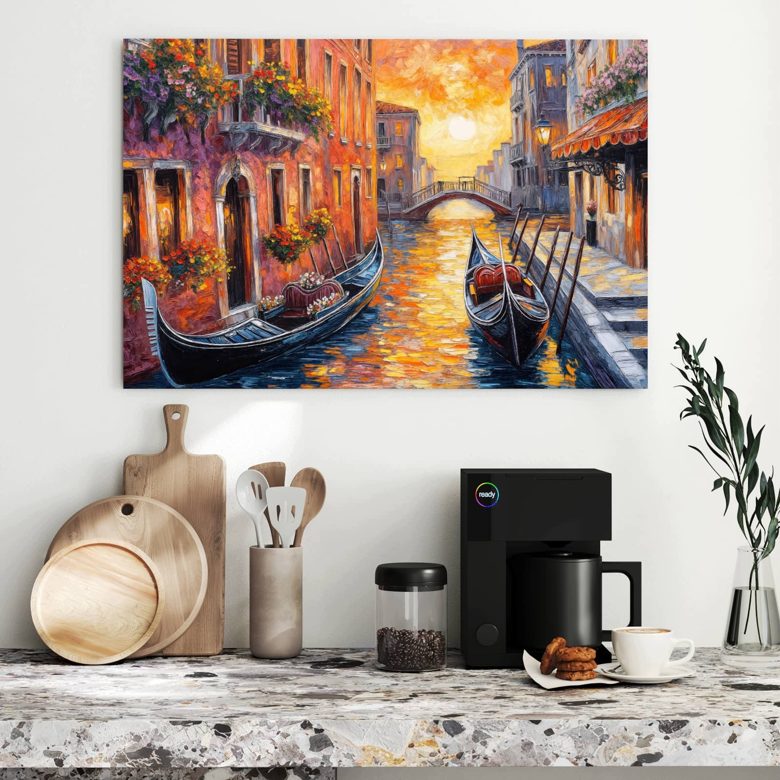 Magnetická tabule – obraz na zeď Romantický výhled na město | 90 × 60 cm