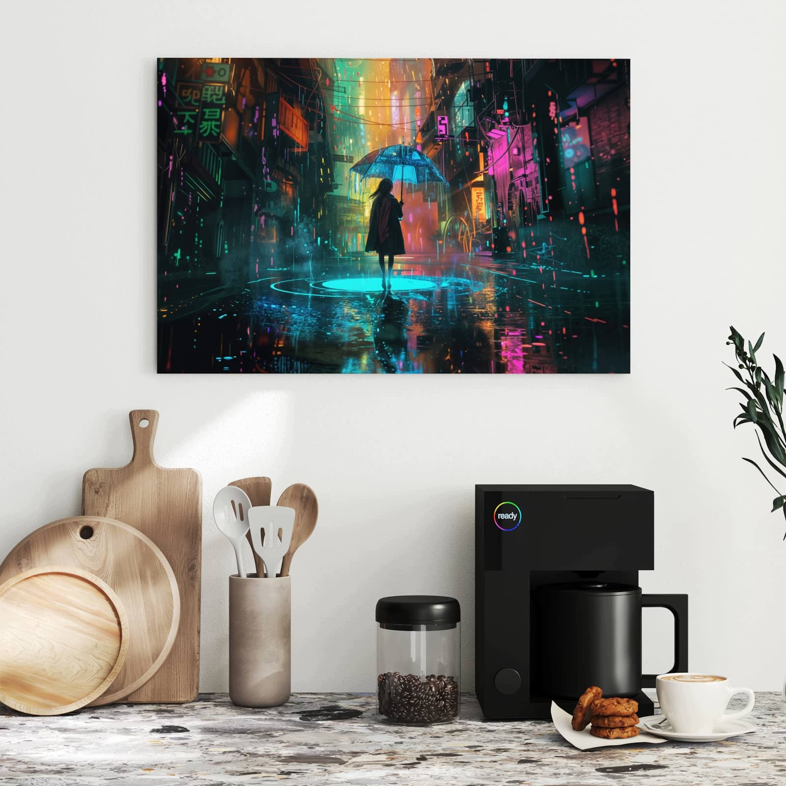 Magnetická tabule – obraz na zeď Déšť a světla města | 60 × 40 cm