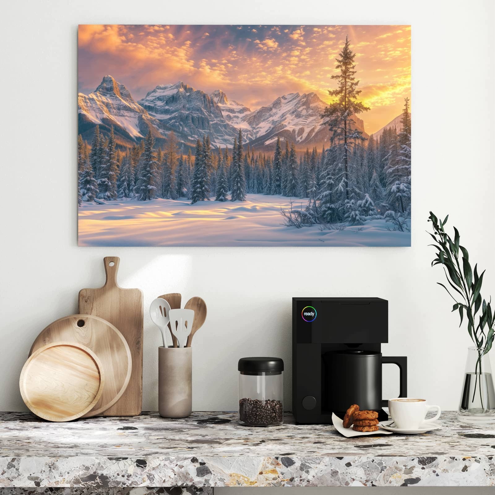 Magnetická tabule – obraz na zeď Horská krajina zima | 90 × 60 cm