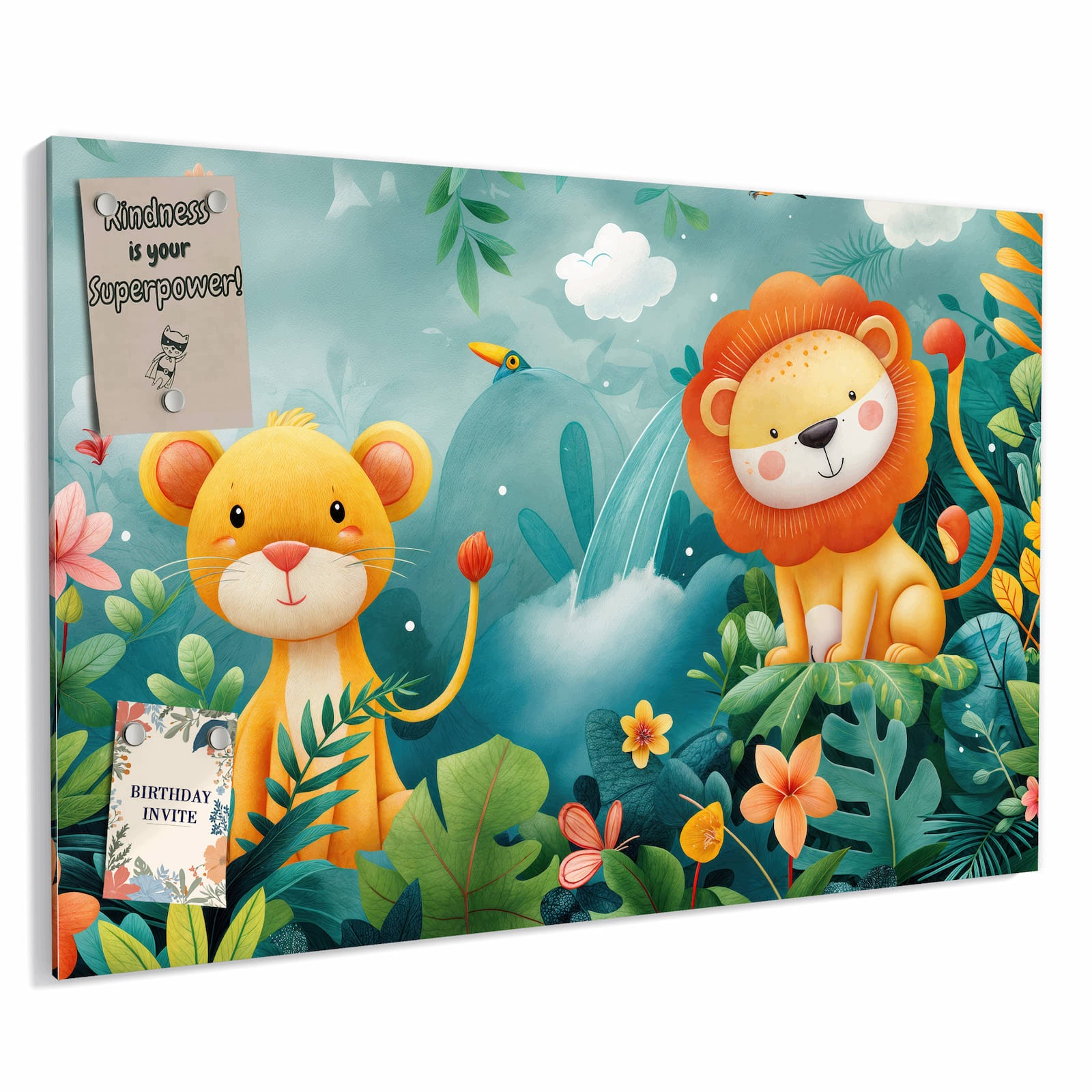 Magnetická tabule – obraz na zeď Zvířata v džungli | 60 × 40 cm