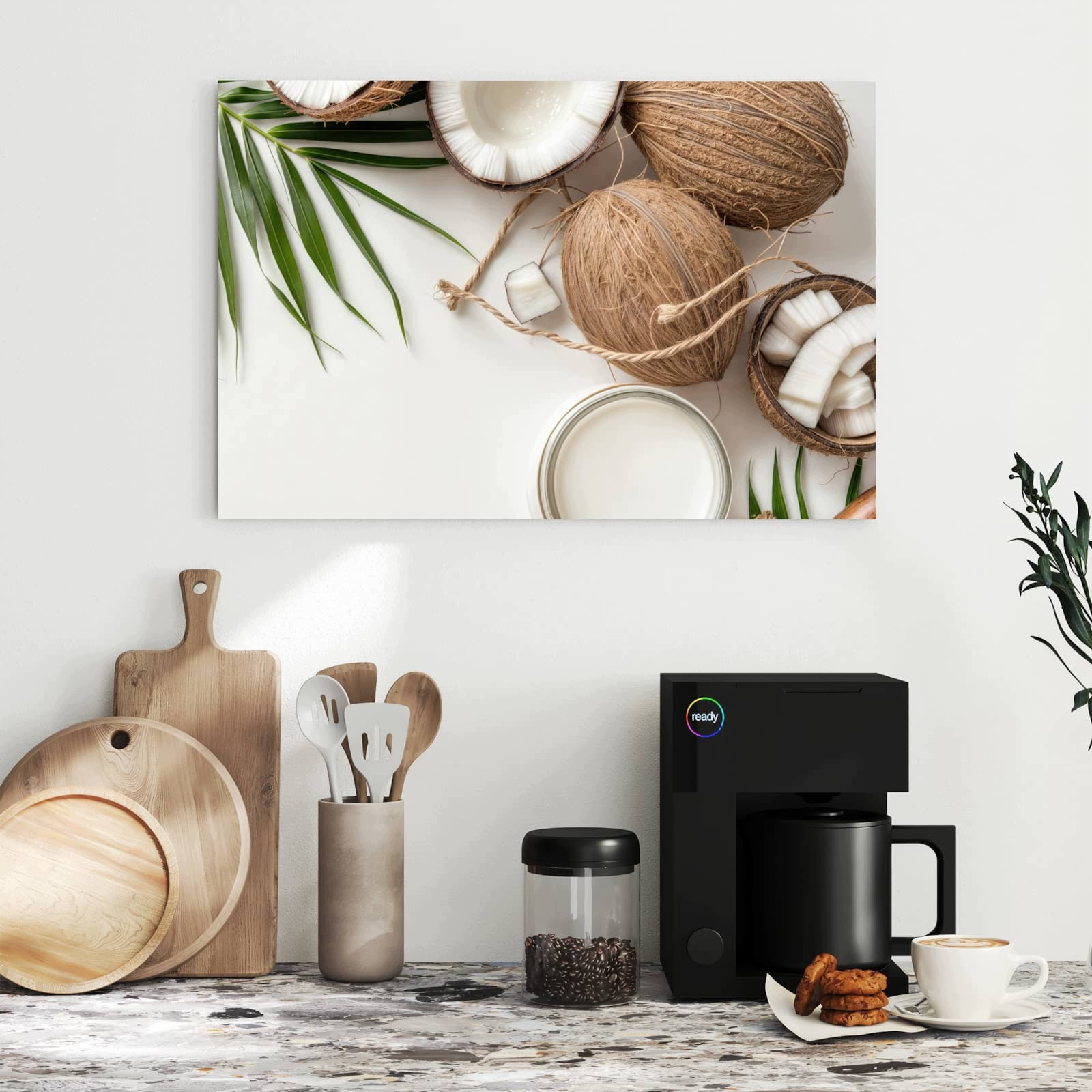 Magnetická tabule – obraz na zeď Kokosy a listy | 60 × 40 cm