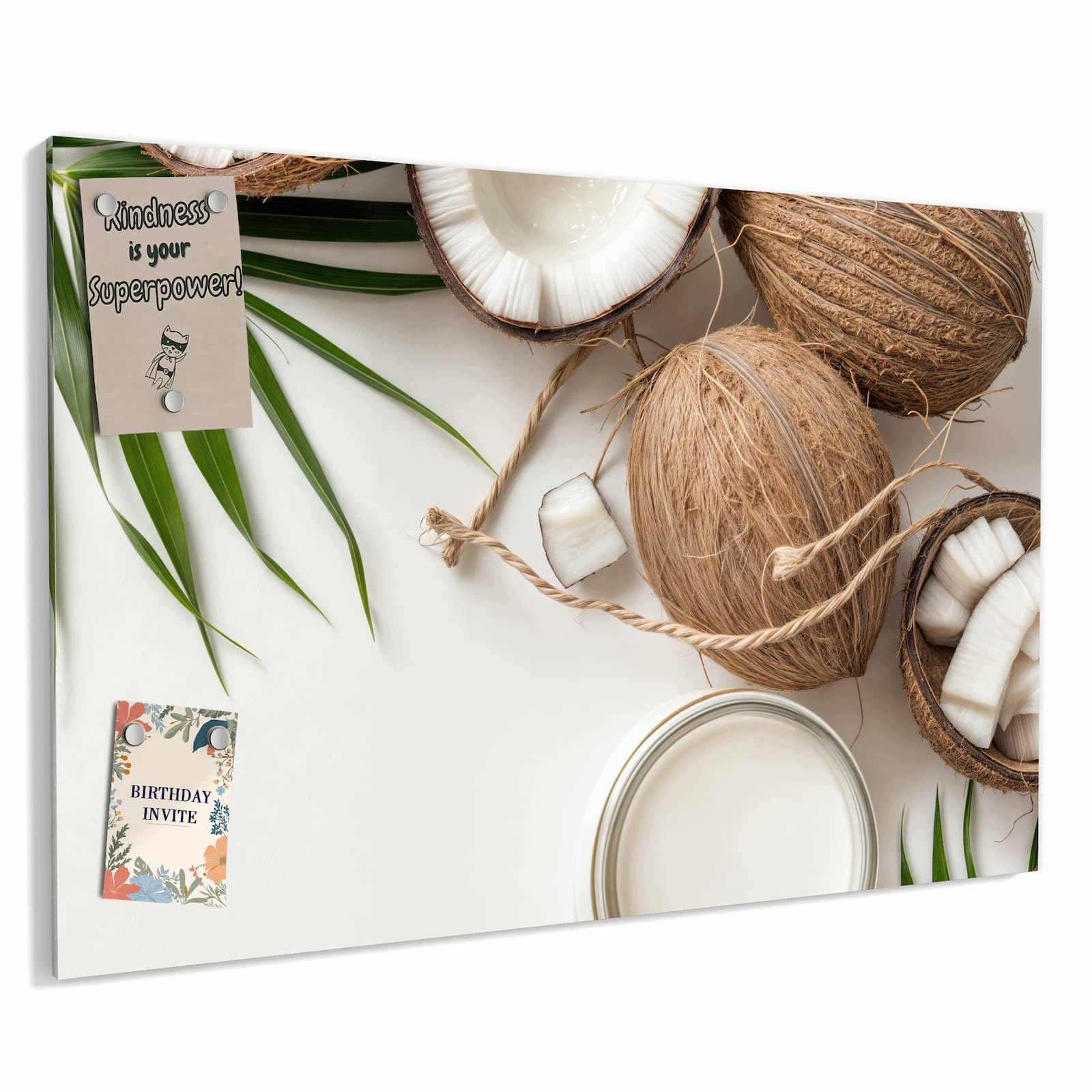 Magnetická tabule – obraz na zeď Kokosy a listy | 60 × 40 cm