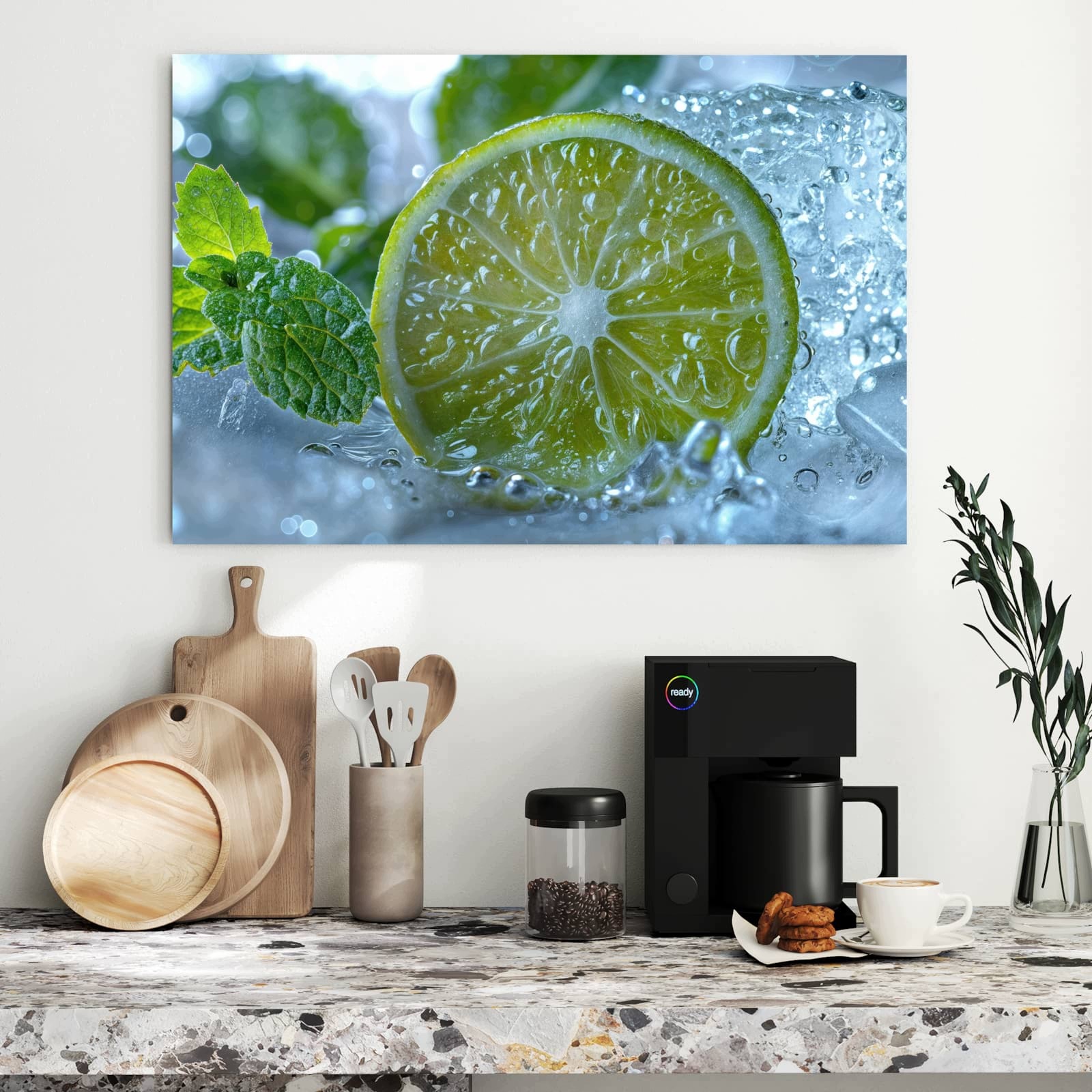 Magnetická tabule – obraz na zeď Osvěžující limetka | 90 × 60 cm
