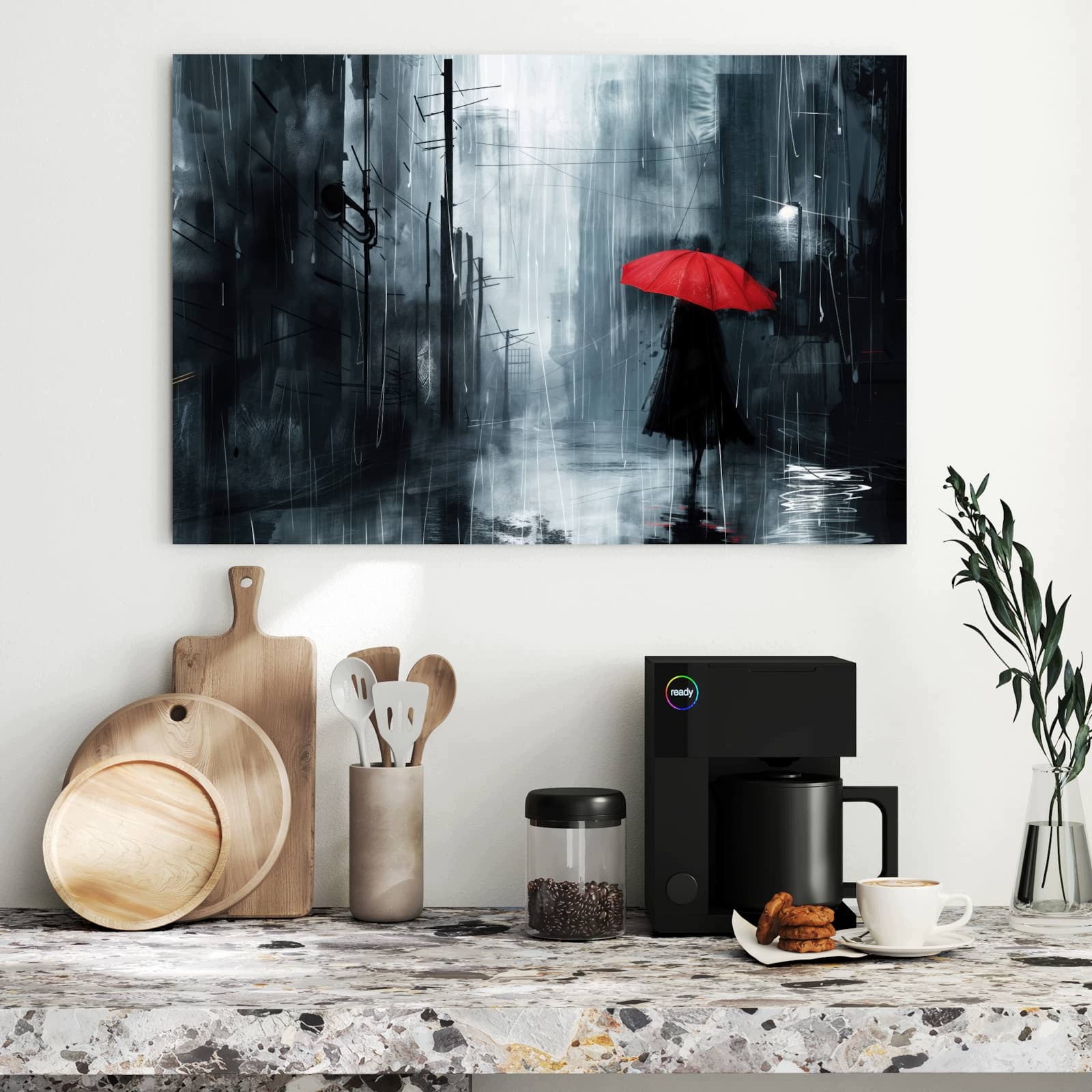 Magnetická tabule – obraz na zeď Slunečník déšť | 90 × 60 cm