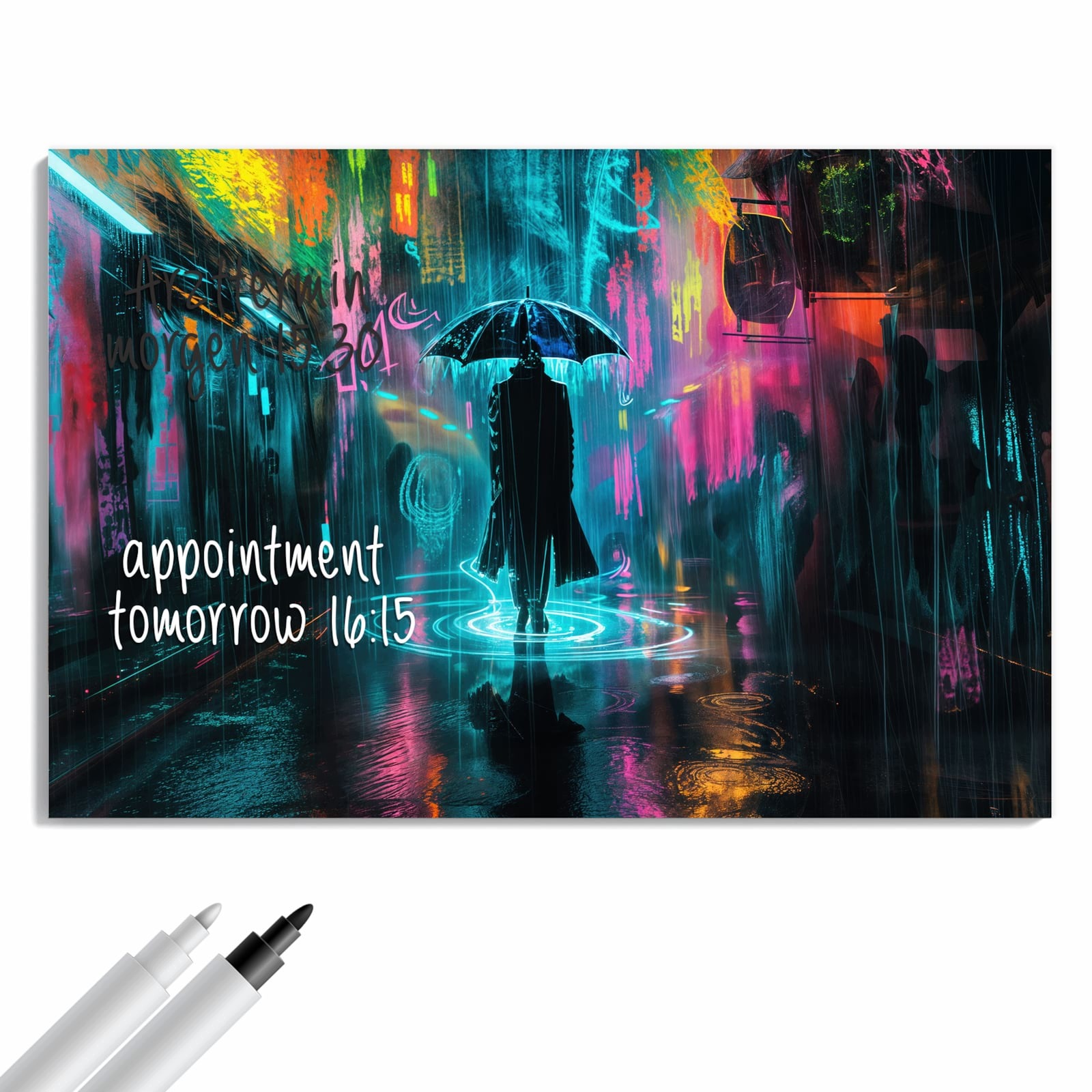 Magnetická tabule – obraz na zeď Déšť noc | 60 × 40 cm