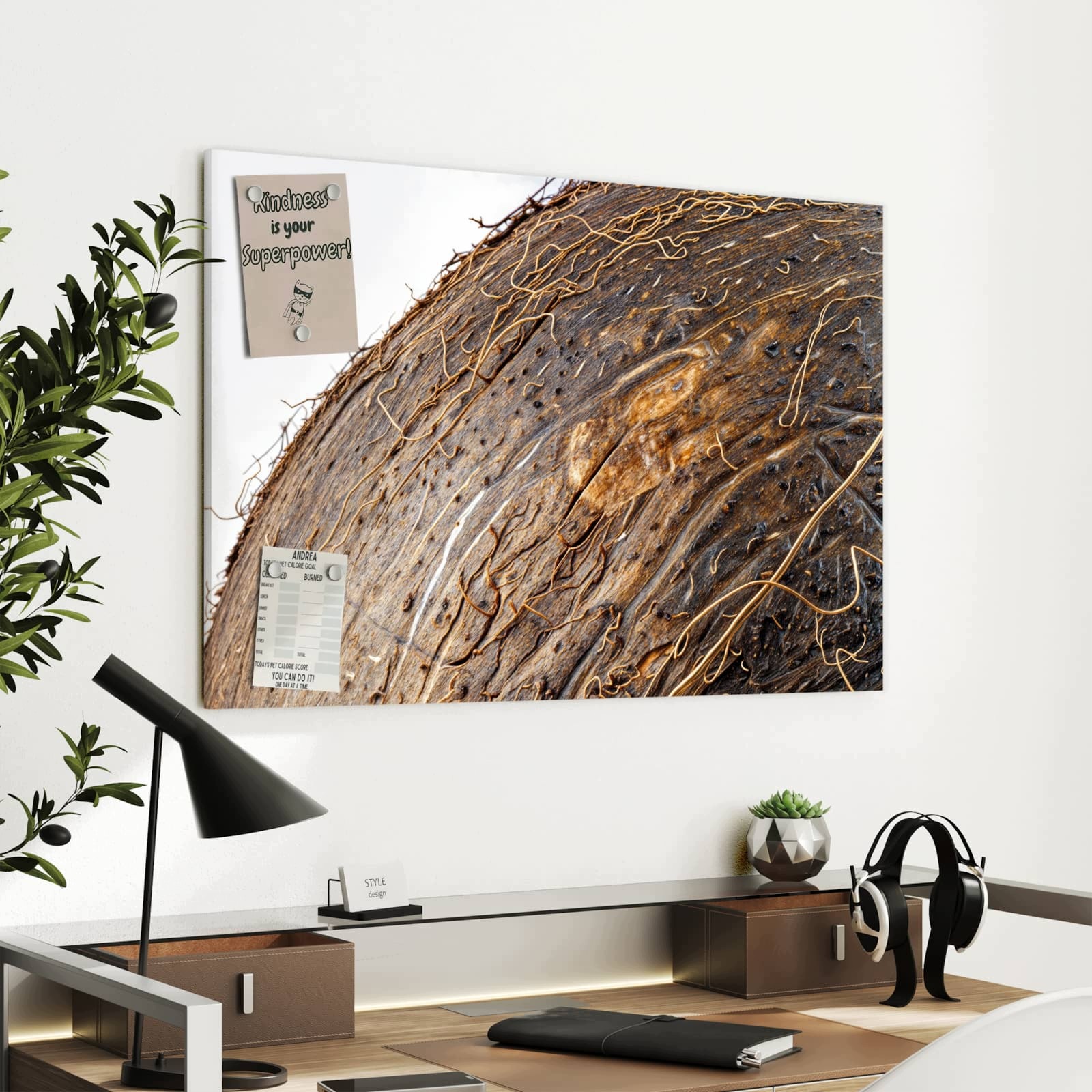 Magnetická tabule – obraz na zeď Ořechy v misce – detail | 90 × 60 cm