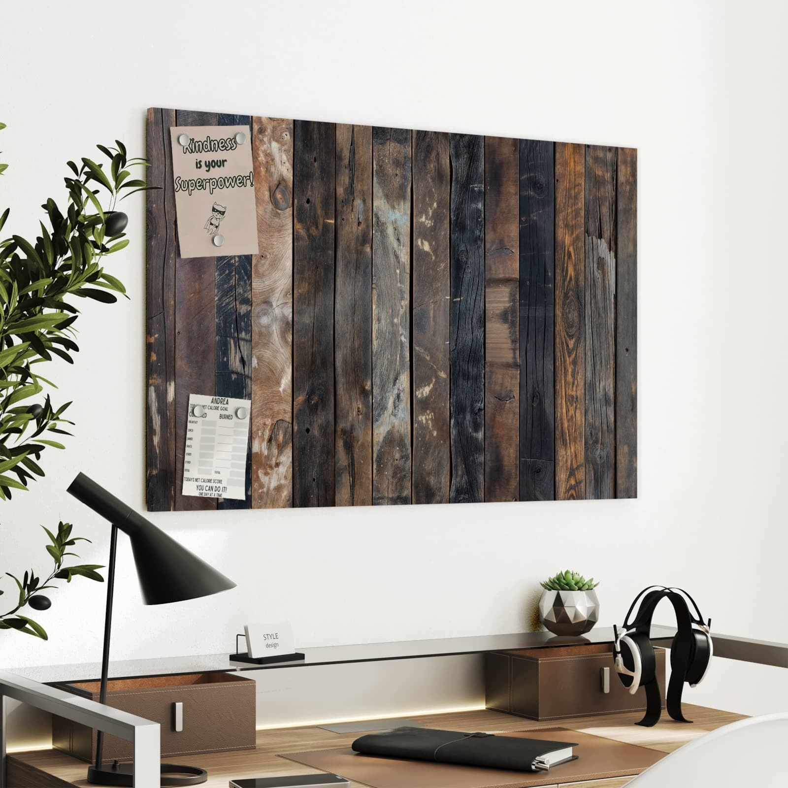 Magnetická tabule – obraz na zeď Hnědá podlahová prkna | 90 × 60 cm