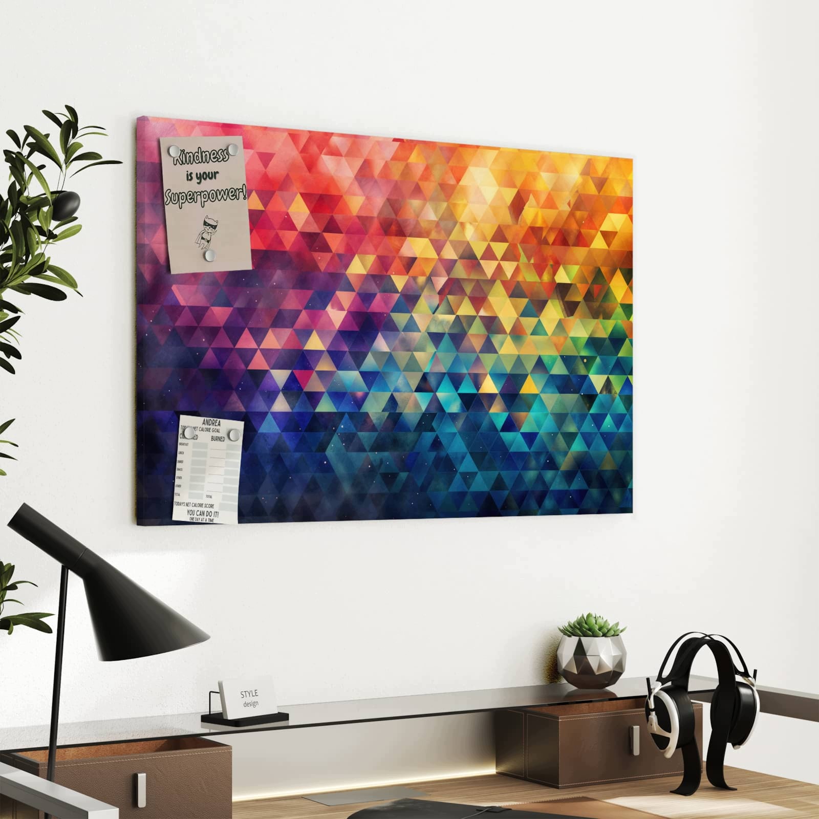 Magnetická tabule – obraz na zeď Květinová louka – umění | 60 × 40 cm