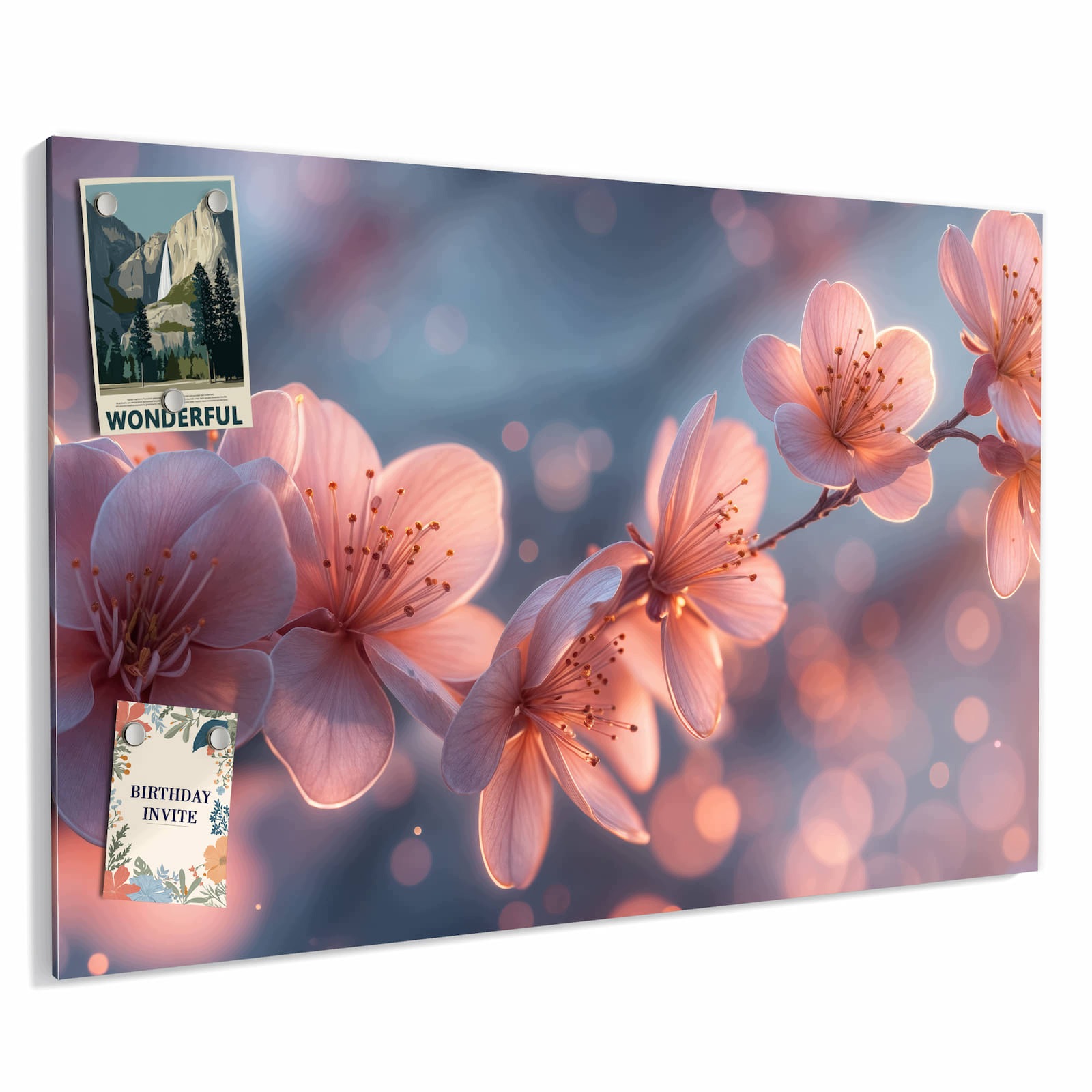 Magnetická tabule – obraz na zeď Kvetoucí větvička | 60 × 40 cm