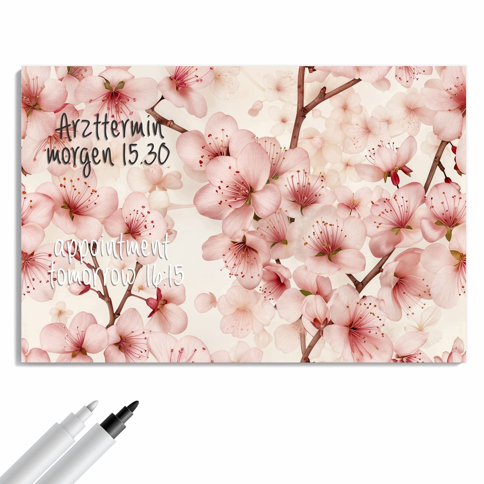 Magnetická tabule – obraz na zeď Květiny třešní – motiv 1 | 60 × 40 cm