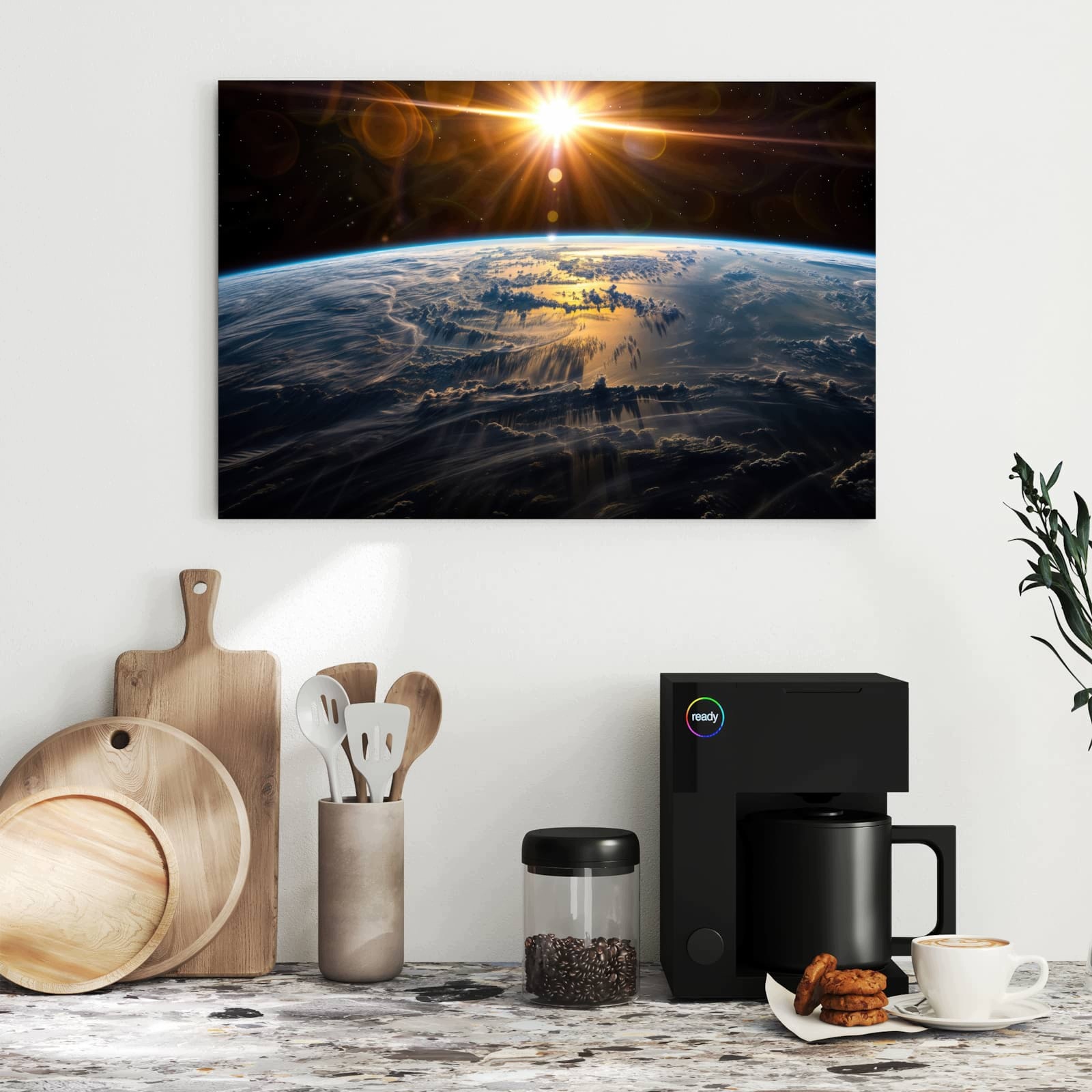 Magnetická tabule – obraz na zeď Východ slunce a Země | 60 × 40 cm