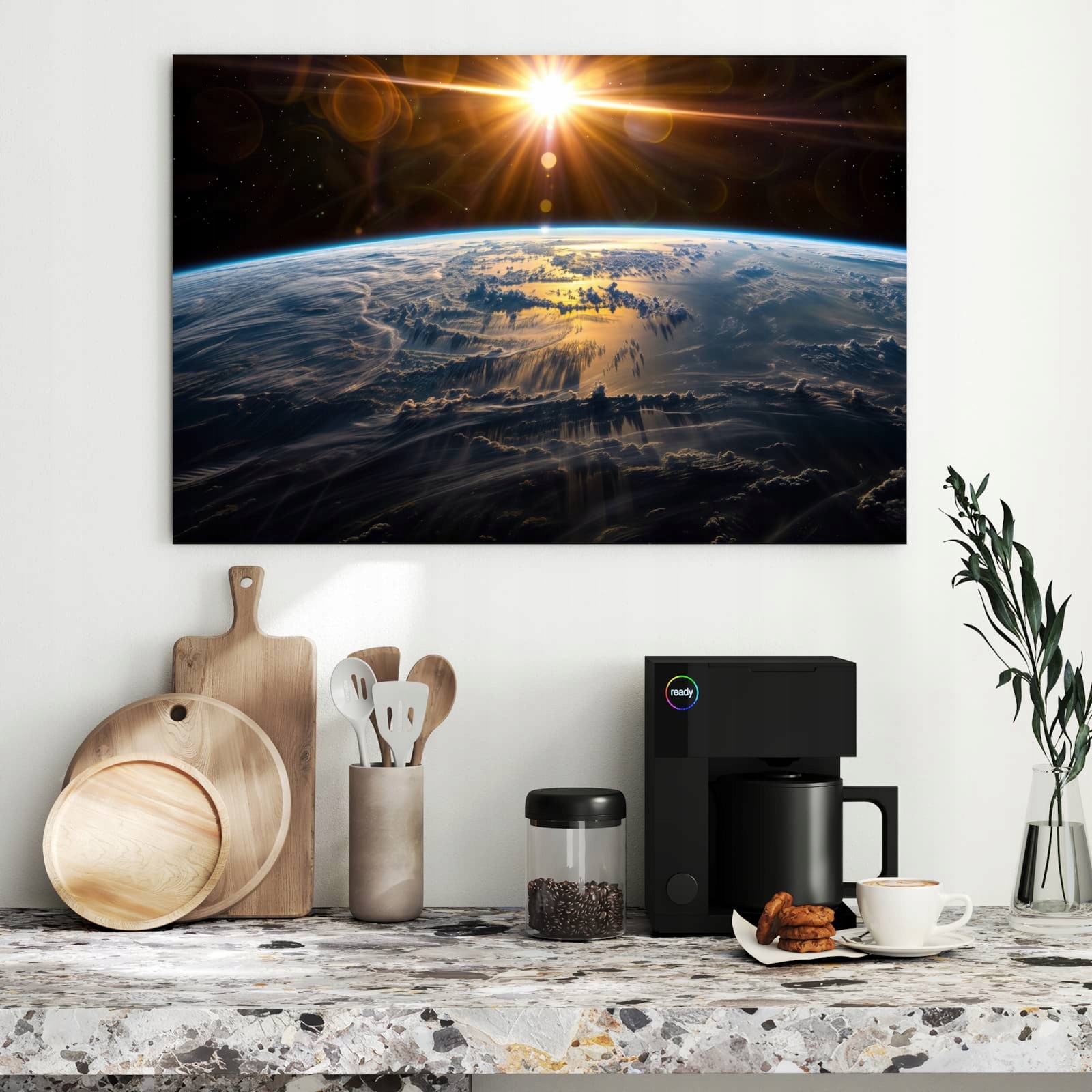 Magnetická tabule – obraz na zeď Východ slunce a Země | 90 × 60 cm