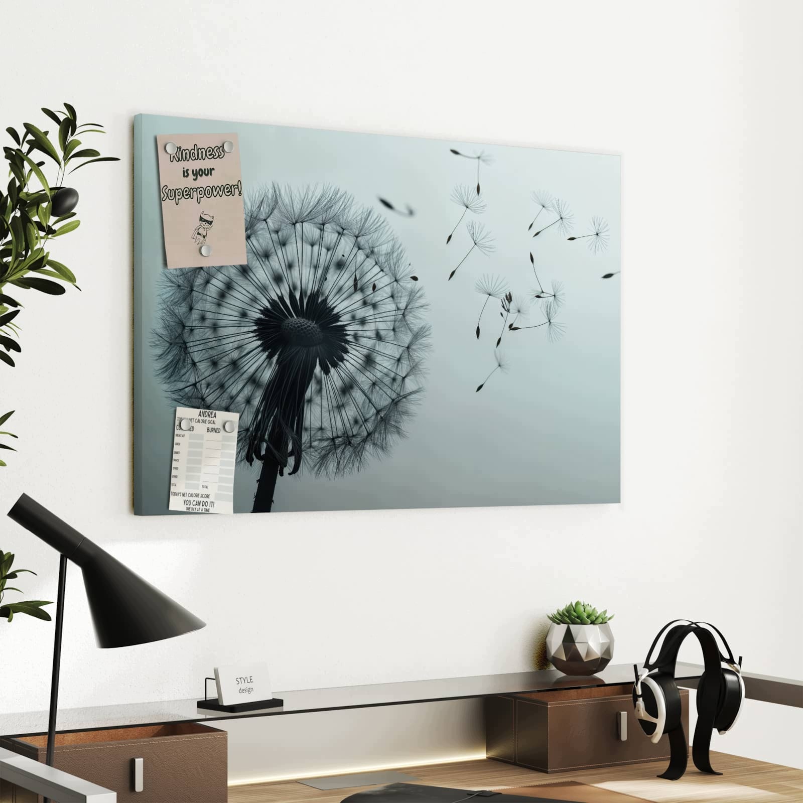 Magnetická tabule – obraz na zeď Jemná pampeliška | 60 × 40 cm